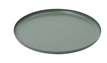 Bord ijzer d42h2.5cm groen