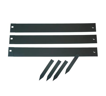 Borderrand 91.4cm h10.2cm zwart 3st