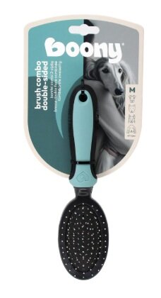 Borstel hond combi 2-zijdig medium