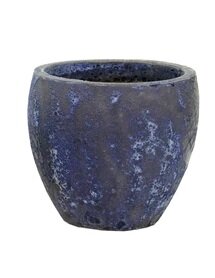 Buikpot antiek d36h34cm blauw