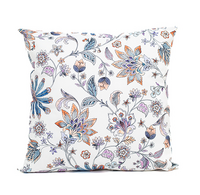 Buitenkussen 45x45cm bloemen wit