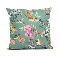Buitenkussen 60x60cm vogels groen