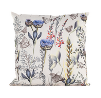 Buitenkussen l45b45cm paarse bloem