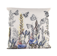 Buitenkussen l45b45cm paarse bloem