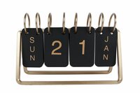 Bureaukalndr date mtl 18x6x12 zw/gd