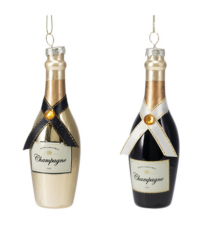 CHAMPAGNE HANG DECO 4X14CM 2AS