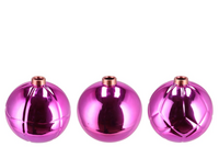 CHRISTMASBALL FUCHSIA SINGLE VASE per stuk 9X9X8CM
