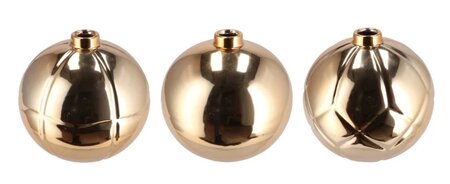 CHRISTMASBALL GOLD SINGLE VASE per stuk 11X11X10CM