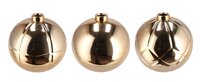 CHRISTMASBALL GOLD SINGLE VASE per stuk 11X11X10CM