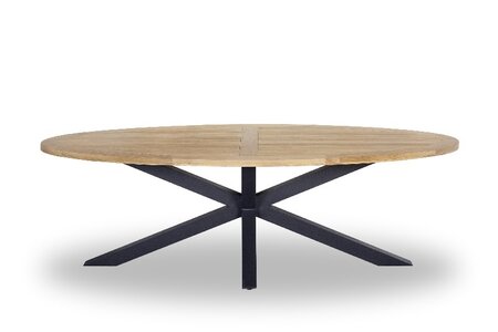 Cleve teak tafel ovaal 240x115cm