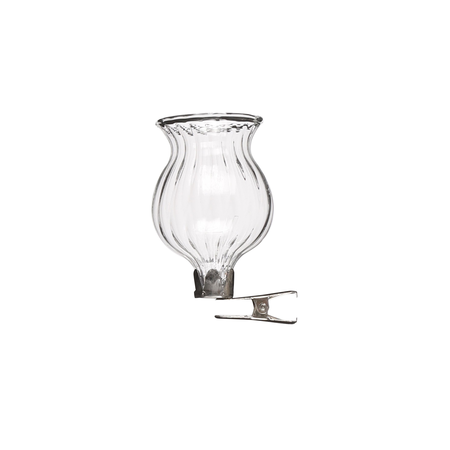 Clip glas d4h6cm transparant