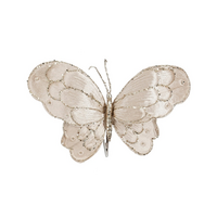 Clip vlinder l34b25h5cm champagne