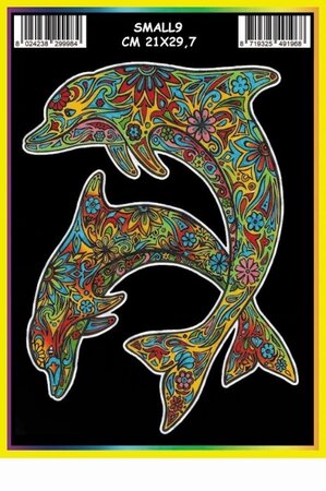 Colorvelvet l21h30cm dolfijnen