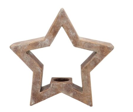 CONCRETE GOLDEN STAR 30X8X29CM