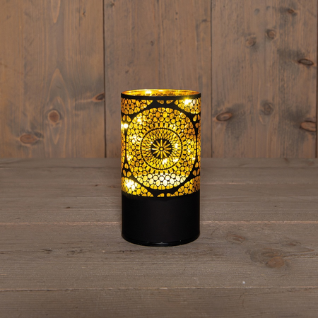 Cylinder glas circle draaiend zwart