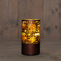 Cylinder glas draaiend 16x9cm choco