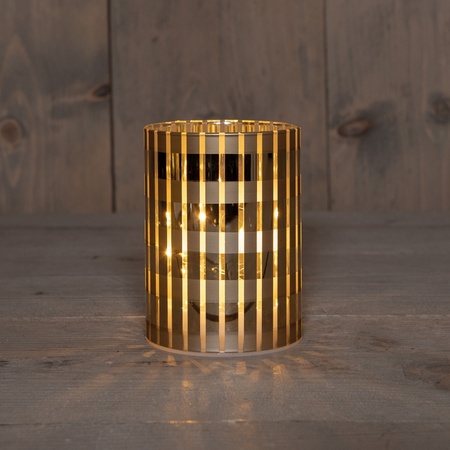 Cylinder glas ruit draaiend goud