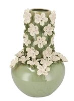 DAISY GREEN VASE TUBE FLOWER 19X19X27CM