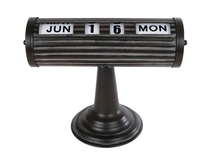 Datumroller date 24x12x18cm zwart