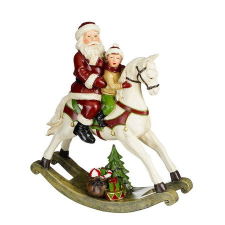 Deco hobbelpaard l27b9h30cm rood