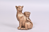 DECO LEOPARD BRONZE KANDELAAR 11x6x15cm