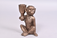 DECO MONKEY BRONZE KANDELAAR 11x6x15cm