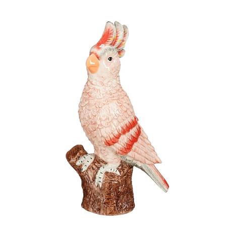 Deco papegaai l18b12h32.50cm roze