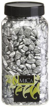 Deco steentjes 1kg zilver - afbeelding 1