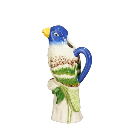 Deco vaas papegaai l12b9h23.5cm blw