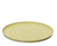 Decobord ijzer d39.5h3cm zacht geel