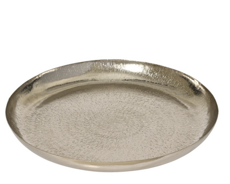 Decobord ijzer d48h4cm zilver