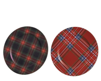 Decobord plc d33cm ruit rood