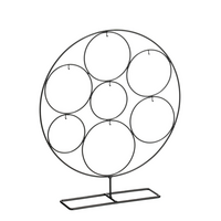 Decoratie cirkel l38b8h43.5cm zwart