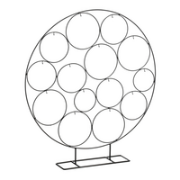 Decoratie cirkel l58b10h64cm zwart