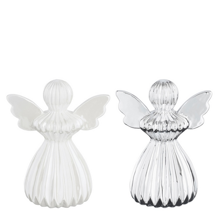 Decoratie engel l17b12h21cm wit a2