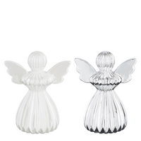 Decoratie engel l17b12h21cm wit a2