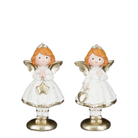 Decoratie engel l7.5b6h14cm wit a2