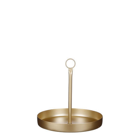 Decoratie tray d25h25cm goud