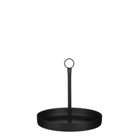 Decoratie tray d25h25cm zwart