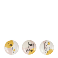 Decoratiebord d11h2cm creme assorti per stuk