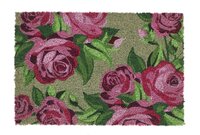 Deurmat kokos floraal m 60x40cm grn