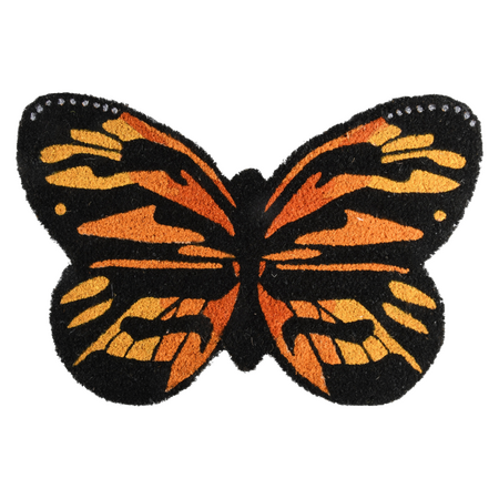 Deurmat kokos vlinder l40b60h2cm