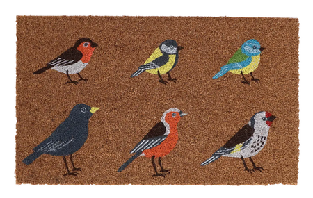 Deurmat kokos vogels l 75x45 multi