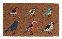 Deurmat kokos vogels l 75x45 multi