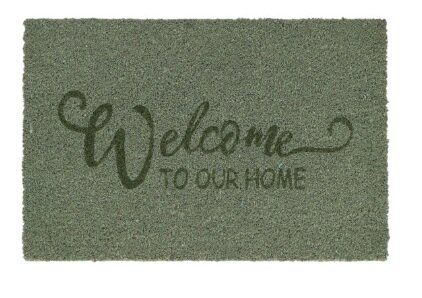 Deurmat kokos welcome m 60x40cm grn