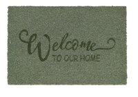 Deurmat kokos welcome m 60x40cm grn