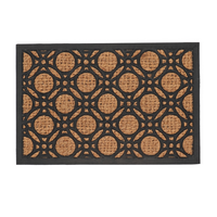 Deurmat rubber/kokos cirkels m