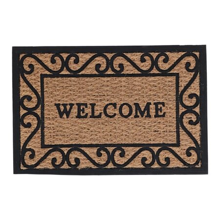 Deurmat rubber/kokos welcome 60x40cm