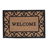 Deurmat rubber/kokos welcome 60x40cm