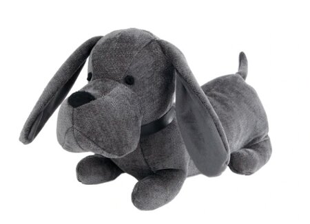 Deurstop stof l38b15h18cm grijs